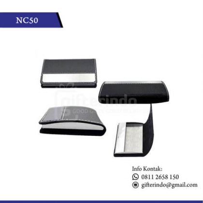 NC50 Office Suplies Name Card Holder Kulit tempat kartu nama