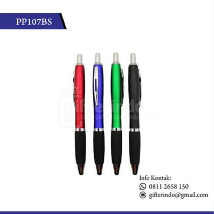 PP107BS Pulpen Promosi Plastik Sablon