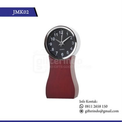 JMK02 Desk Clock Kayu Coklat