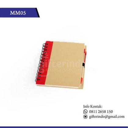MM05 Office Suplies Memo Book Merah