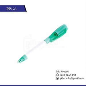 PP123 Pulpen Promosi Plastik Hijau