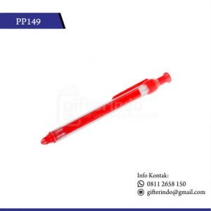 pulpen promosi plastik merah